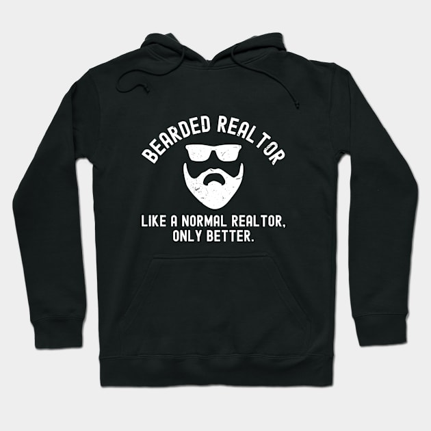 Bearded Realtor Definition Funny Male Real Estate Agent Hoodie by Nisrine